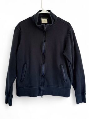 Sid Mashburn Mens Cotton Navy Blue Long Sleeve Zip Up Sweatshirt XL FLAW